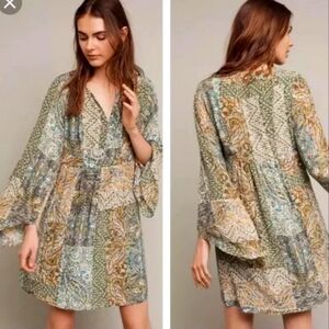 Anthropologie amelie silk kimono l
